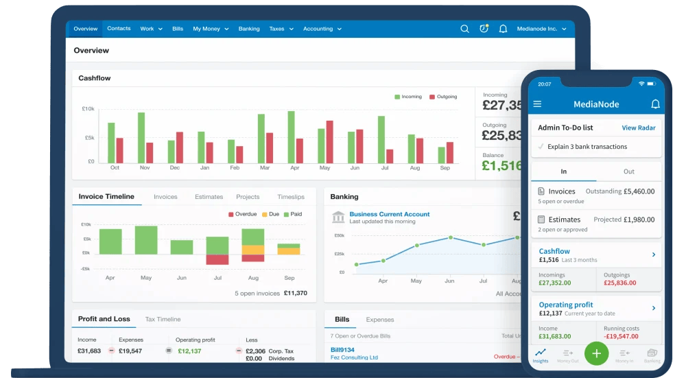 FreeAgent Review And FreeAgent Discount Code laptop 001 dark overview