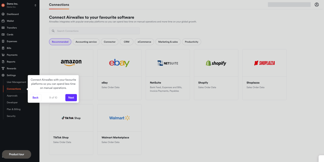 Airwallex Connections
