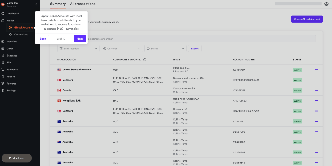 Airwallex Global Accounts